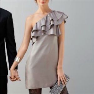 Nwt Banana Republic One Shoulder Ruffle Dress 4